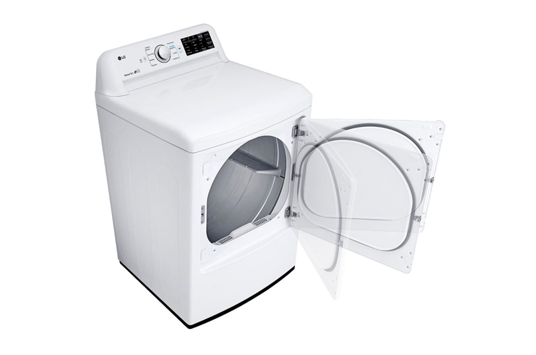 LG Secadora Eléctrica Carga Frontal 7.3p³ Sensor Dry FlowSense™  , Side open view , DLE7100W, thumbnail 6