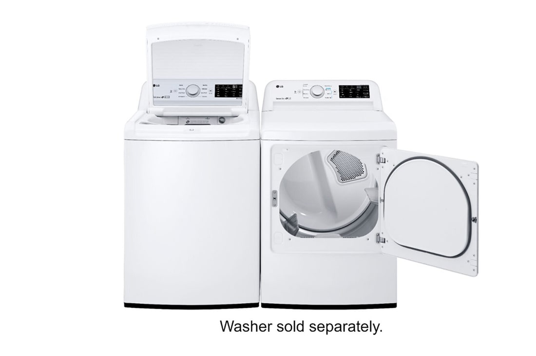 LG Secadora Eléctrica Carga Frontal 7.3p³ Sensor Dry FlowSense™  , Front Combined product view, DLE7100W, thumbnail 9