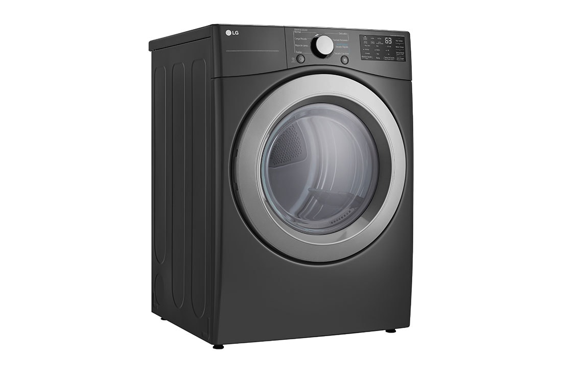 LG Secadora a Gas Carga Frontal 7.4p³ Sensor Dry Smart Diagnosis™ Middle Black, left view, DF50MV2S6W, thumbnail 8