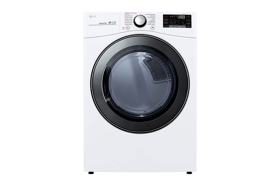 LG Secadora Carga Frontal con TurboSteam™, Sensor de Secado, Steam Fresh™(Menos arrugas), Capacidad de 22kg/48lbs, Color Blanco, DF50WV2BRE, DF50WV2BRE