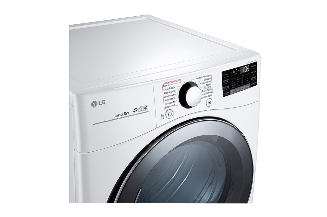 LG Secadora Carga Frontal con TurboSteam™, Sensor de Secado, Steam Fresh™(Menos arrugas), Capacidad de 22kg/48lbs, Color Blanco, DF50WV2BRE, DF50WV2BRE, thumbnail 6
