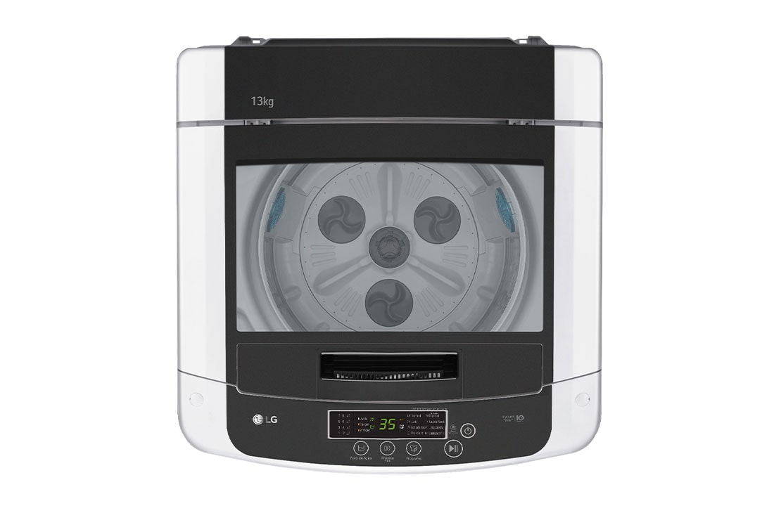 LG 13kg Lavadora Carga Superior, Smart Inverter, Smart Motion, TurboDrum™, Color Blanco, Top View, WT13WPBPK, thumbnail 4