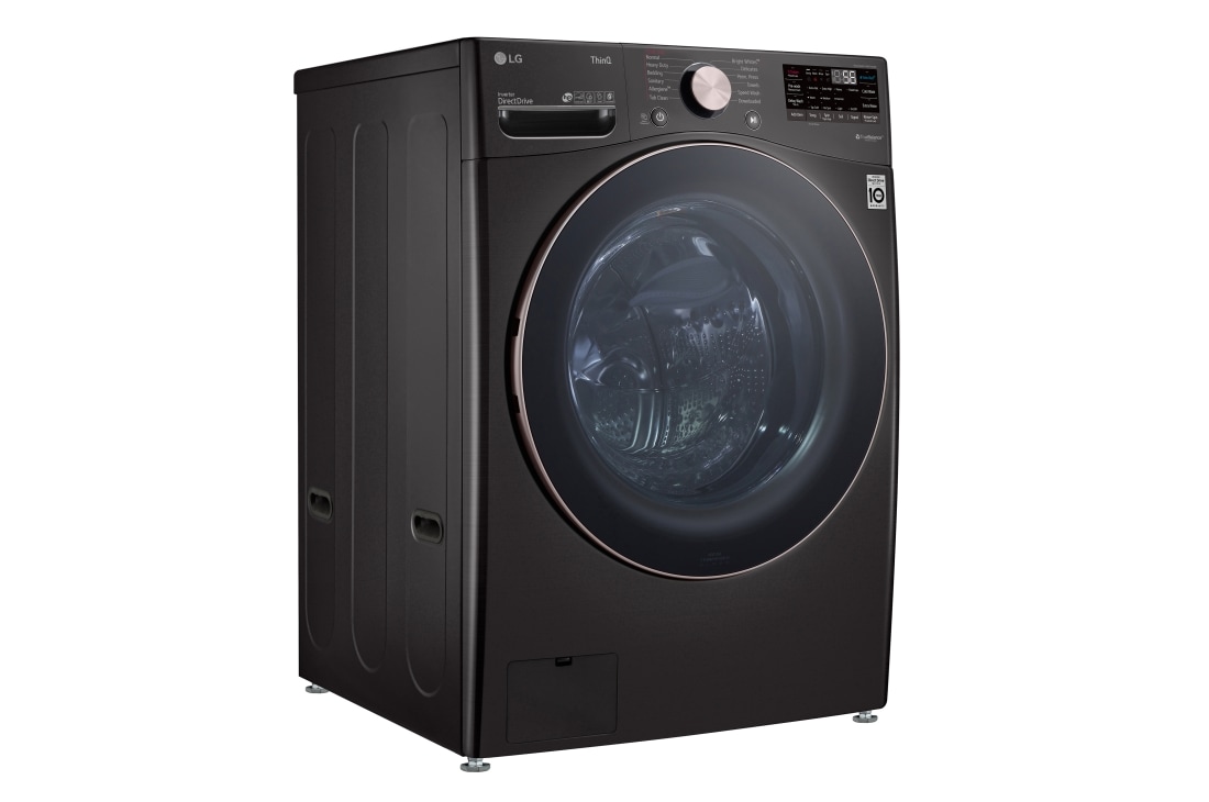 LG Lavadora Carga Frontal 25kg/55lbs LG WM25BV2S6BR TurboWash™ 360° Black Steel, right side view , WM25BV2S6BR, thumbnail 9