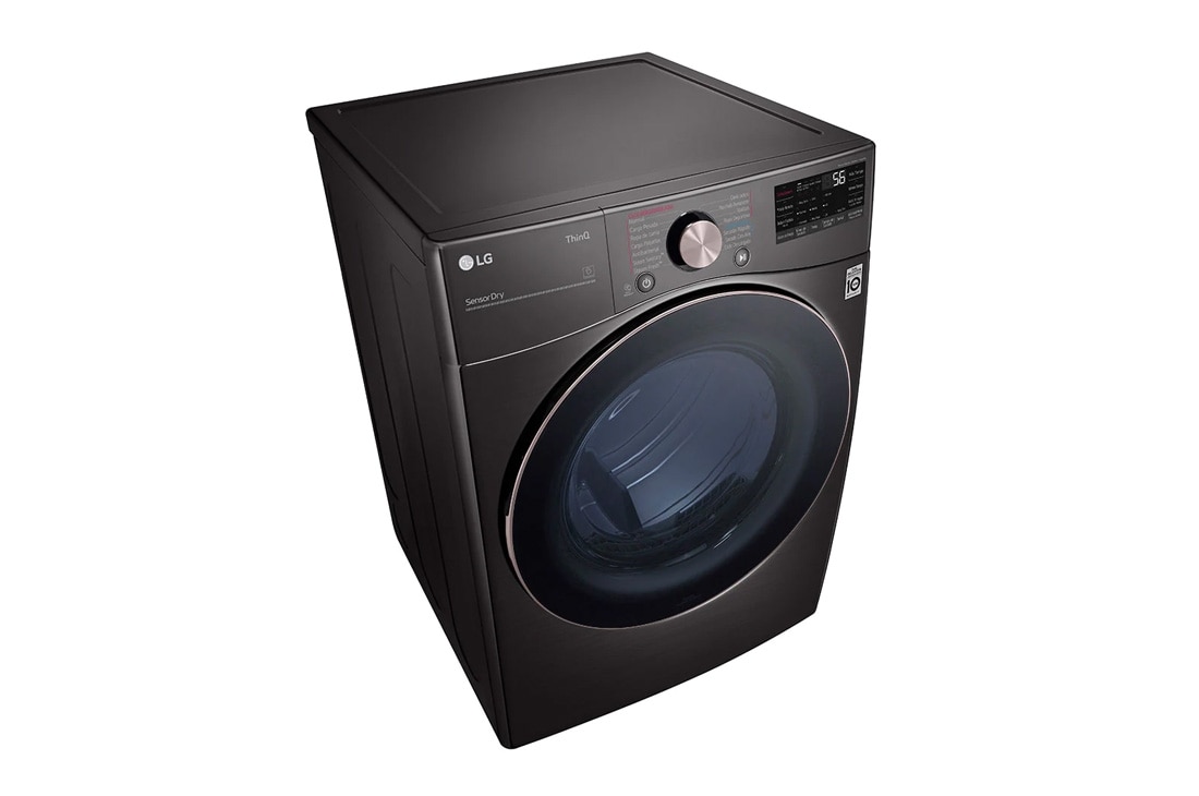 LG Secadora a Gas Carga Frontal 7.4p³  Smart Diagnosis™ Color Negro, Side view, DF50BV2BR, thumbnail 6