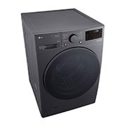 LG Lavadora Carga Frontal 16Kg Tecnología AI DD™ & Steam™ ThinQ™ Color Middle Black, Side Perspective view, WO16MG2S6P, thumbnail 10