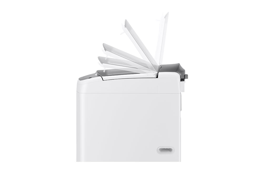 LG Lavadora LG Carga Superior Motor Inverter AI DD™ (Inteligencia Artificial) con 6 Motion DD 18 Kg - Blanco - WT18WV6, side top door view, WT18WV6, thumbnail 12