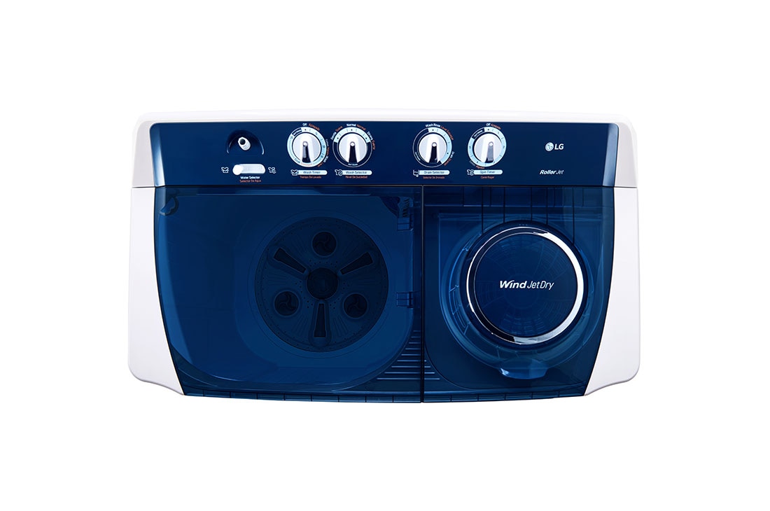 LG Lavadora Doble tina Carga Superior 15Kg/10kg Sistema sin aspas Roller Jet Color Blanco, WP15WAR, thumbnail 8
