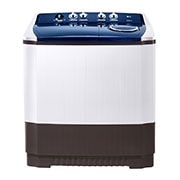 LG Lavadora Doble tina Carga Superior 15Kg/10kg Sistema sin aspas Roller Jet Color Blanco, WP15WAR, thumbnail 1