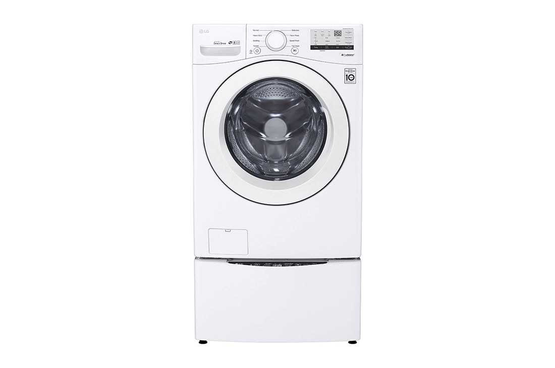 LG Lavadora Carga Frontal 4.5p³ Direct Drive Inverter SmartDiagnosis™ Color Blanco, WM3400CW-front view, WM3400CW, thumbnail 2