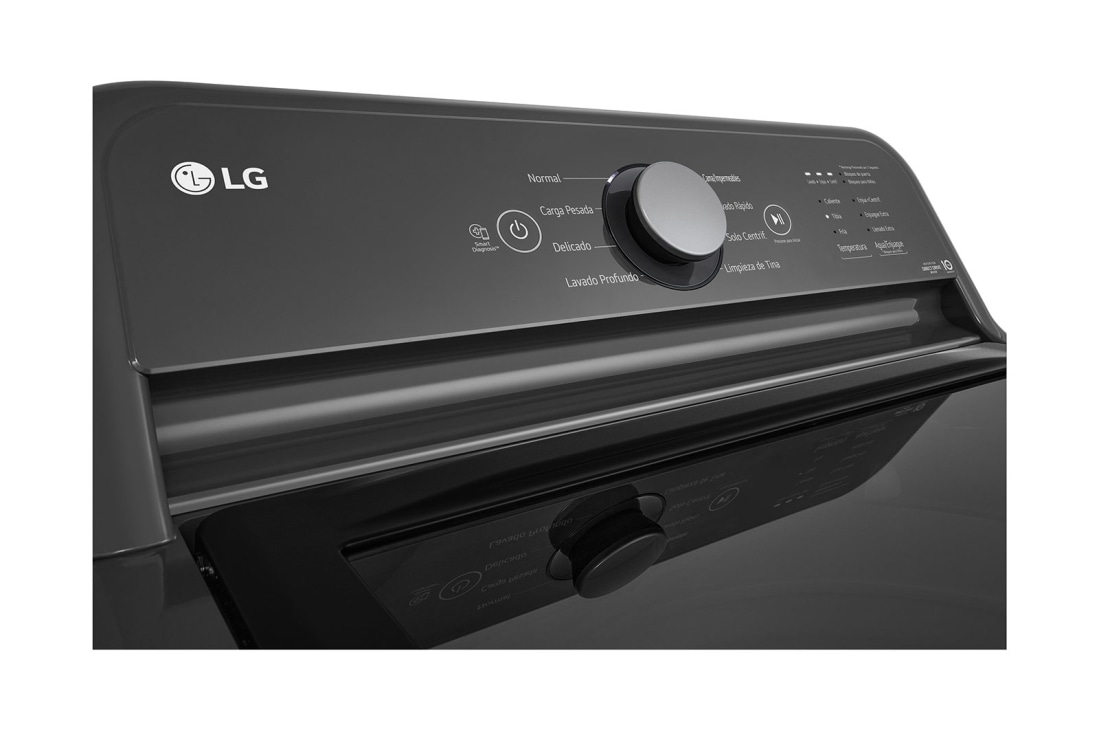 LG Lavadora LG Carga Superior con Agitador 4-Way™, Motor Inverter Direct Drive, 19 Kg color negro, Digital panel, WT19MT6HKA, thumbnail 6