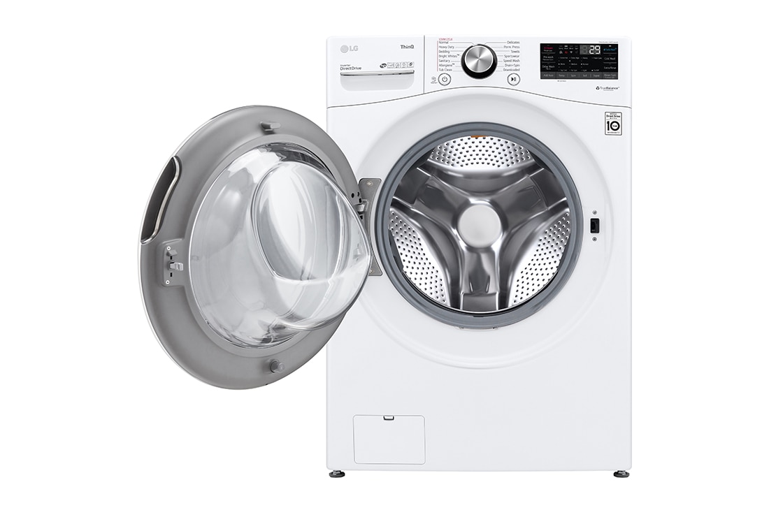 LG Lavadora Carga Frontal 22kg/48lbs, Steam, Vidrio templado, Color Blanco, LG ThinQ, WM22WV26R, WM22WV2S6BR, thumbnail 2