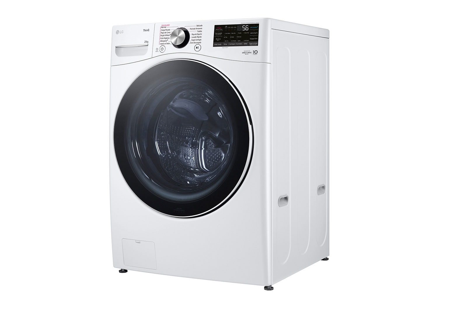 Lavadora Carga Frontal 25kg/55lbs WM25BV2S6BR | LG Caribe