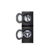 LG Torre de lavado WashTower™ LG 25Kg(lavado) / 22Kg (Secado Eléctrico) Carga Frontal Inverter AI DD™ ThinQ Color: Negro, front view, WK25BS6E, thumbnail 3