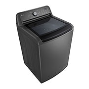 LG Lavadora LG Carga Superior Inverter DD con sistema 6 Motion DD 25 Kg, Color Negro, Right side view with door closed, WT25MT6HK, thumbnail 6