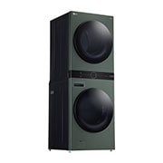 LG Torre de lavado WashTower™ LG 25Kg(lavado) / 22Kg (Modelo a Gas) Carga Frontal Inverter AI DD™ ThinQ Color: Green&nbsp;/ Green, Vista superior del producto (con dos puertas cerradas para secadora y lavadora), WK25GGS6, thumbnail 6