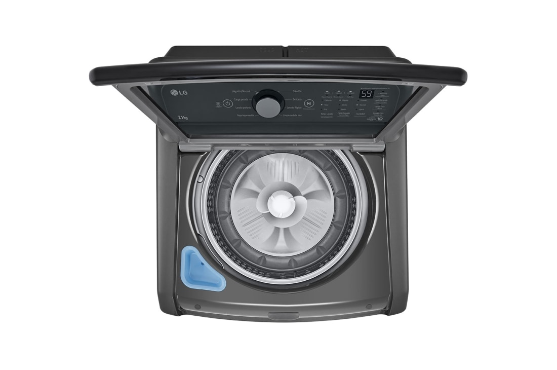 LG Lavadora Carga Superior 23kg con Direct Drive Inverter, Agitador, TurboDrum, Smart Diagnosis, Color Middle Black, Drum View, WT23MT6HKA, thumbnail 4