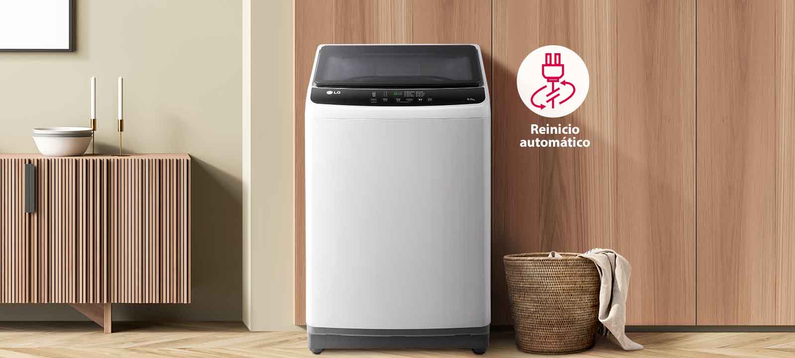 Muestra auto-restart con productos e iconos que van bien con el interior