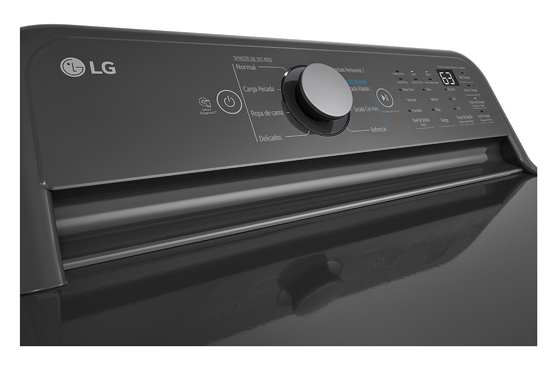 LG Secadora Carga Frontal Eléctrica 20&nbsp;Kg Sensor Dry Flow Sense™ SmartDiagnosis™, Middle Black, DT25MTGKE, thumbnail 8