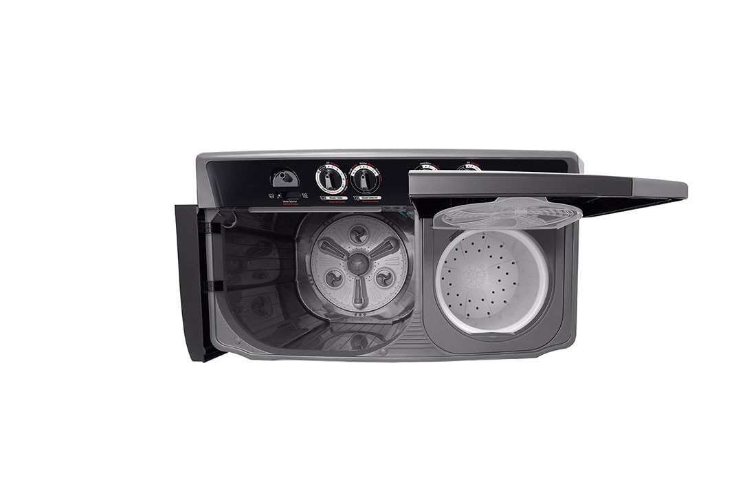 LG Lavadora LG Carga Superior Doble tina con Sistema sin aspas Roller- Jet 18Kg – Gris Oxford , WP18MAR, WP18MAR, thumbnail 6