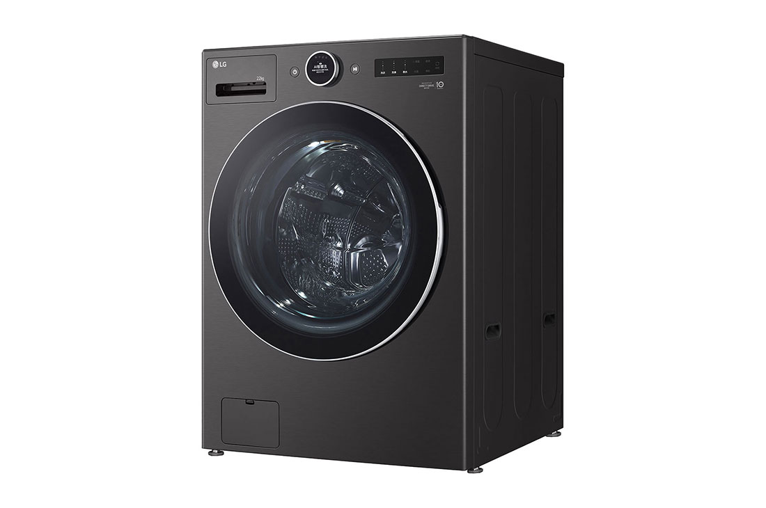 LG Lavadora 23 kg TurboWash360™ AI DD™ con vapor, Low Perspcactive View, WM23BFXS6, thumbnail 12