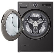 LG Lavadora 23 kg TurboWash360™ AI DD™ con vapor, Front View with open door, WM23BFXS6, thumbnail 2