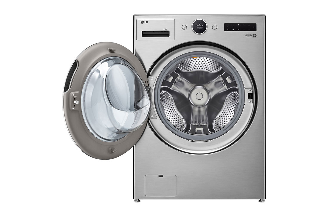 LG Lavadora 23 kg TurboWash360™ AI DD™ con vapor, Front View with open door, WM23VFXS6, thumbnail 2
