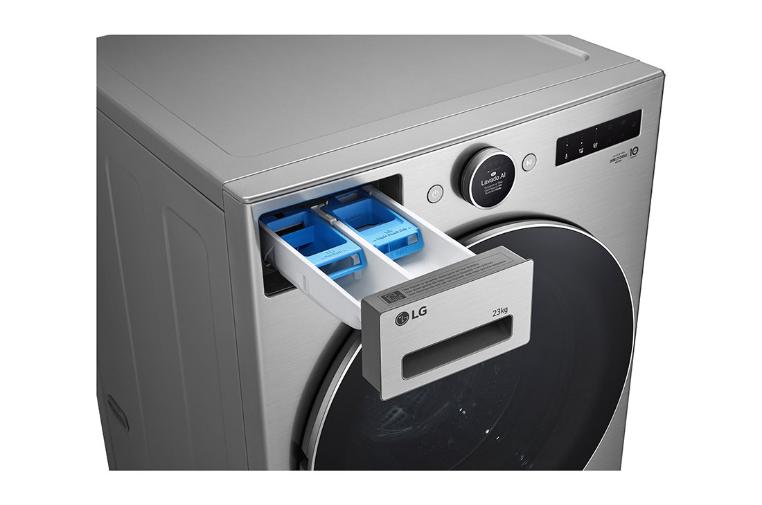 LG Lavadora 23 kg TurboWash360™ AI DD™ con vapor, Left perspcactive View, WM23VFXS6, thumbnail 11
