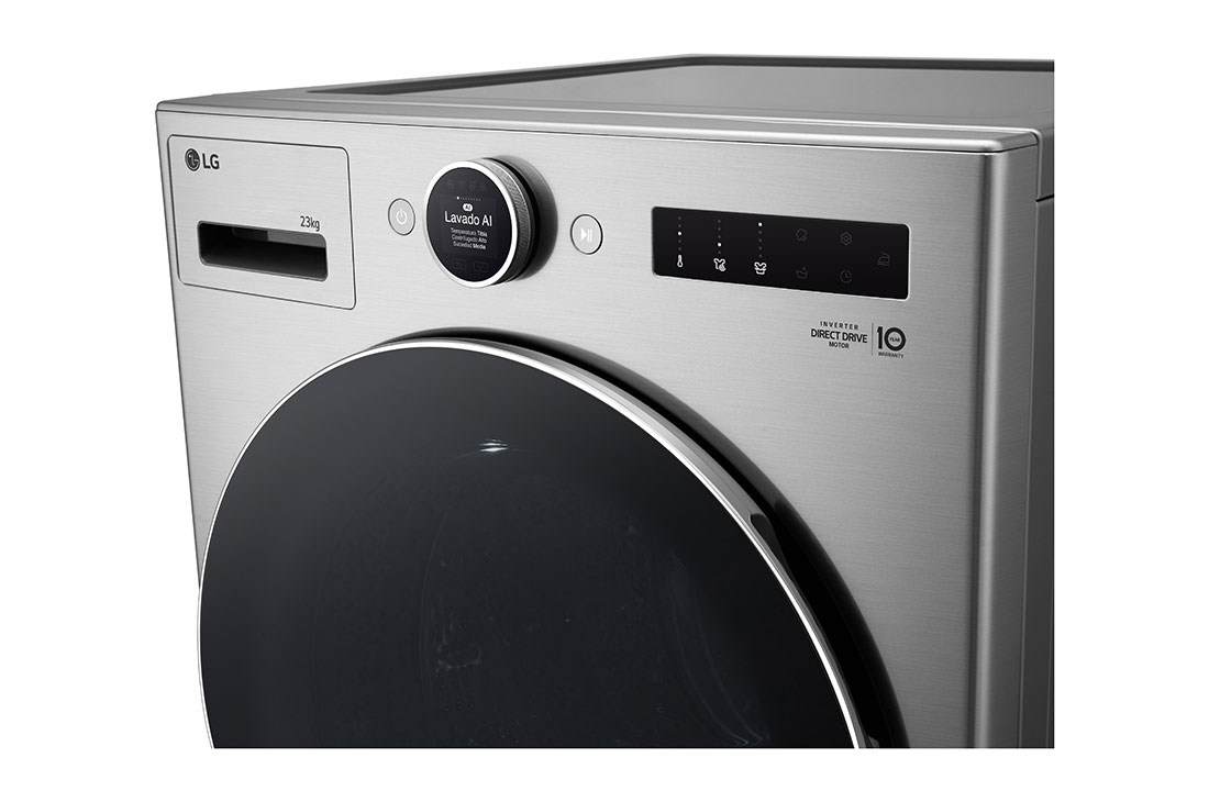 LG Lavadora 23 kg TurboWash360™ AI DD™ con vapor, Left view, WM23VFXS6, thumbnail 13