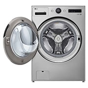 LG Lavadora 23 kg TurboWash360™ AI DD™ con vapor, Front View with open door, WM23VFXS6, thumbnail 2