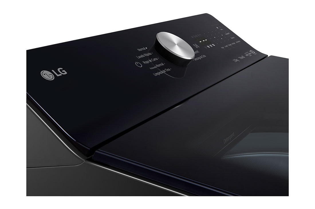 LG Lavadora LG Carga Superior AI DD™ (Inteligencia Artificial) TurboWash™ con Perilla + Panel LED táctil 23kg - Color Negro Ónix - WT23OBTX6 AI DD™, USP image for the ai dd, WT23OBTX6, thumbnail 3