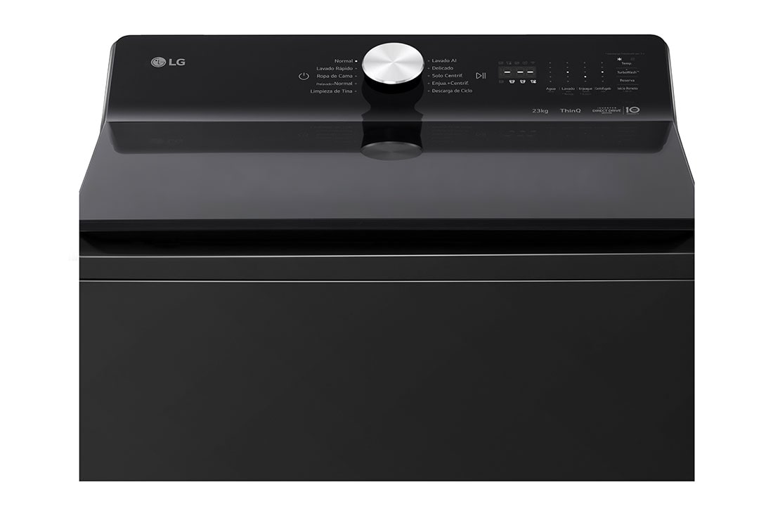 LG Lavadora LG Carga Superior AI DD™ (Inteligencia Artificial) TurboWash™ con Perilla + Panel LED táctil 23kg - Color Negro Ónix - WT23OBTX6 AI DD™, USP image for the Turbowash3D™, WT23OBTX6, thumbnail 4