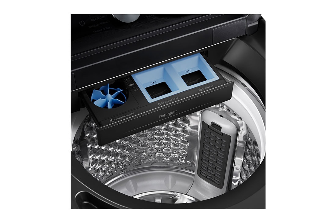 LG Lavadora LG Carga Superior AI DD™ (Inteligencia Artificial) TurboWash™ con Perilla + Panel LED táctil 23kg - Color Negro Ónix - WT23OBTX6 AI DD™, USP image for the EasyUnload™, WT23OBTX6, thumbnail 5