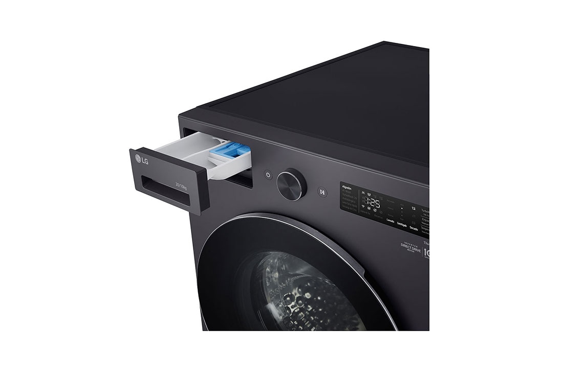 LG Lavasecadora LG Carga Frontal Slim - Capacidad 16kg / 8kg - Color Grafito, Detergent port view, WD16EGNT6PC, thumbnail 4