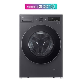 Vista frontal de Lavasecadora LG Carga Frontal AI DD™ (Inteligencia Artificial) - Capacidad 20kg / 10kg - Color Grafito, WD20EGNTS6P