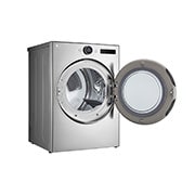 LG Secadora Eléctrica de Carga Frontal – DF74VFXS6BE – 22 kg – Gris – ThinQ, Right side view open door, DF74VFXS6BE, thumbnail 2