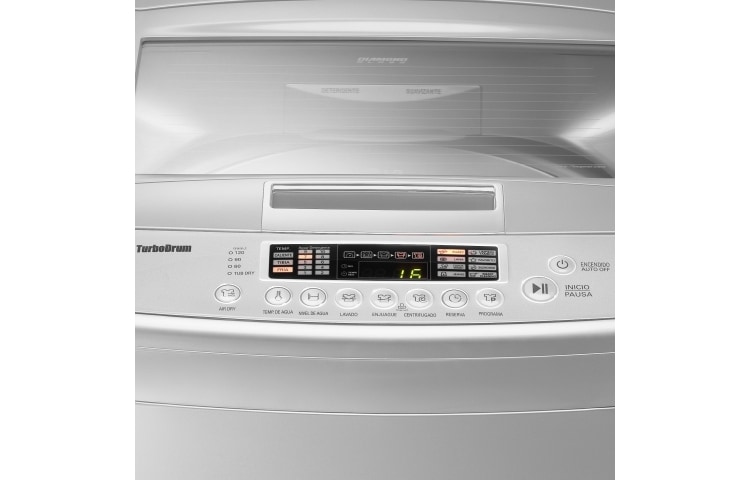 LG LAVADORA CARGA SUPERIOR, TURBO DRUM, 35LBS/17KG, COLOR GRIS, WFSL1742EK, thumbnail 3
