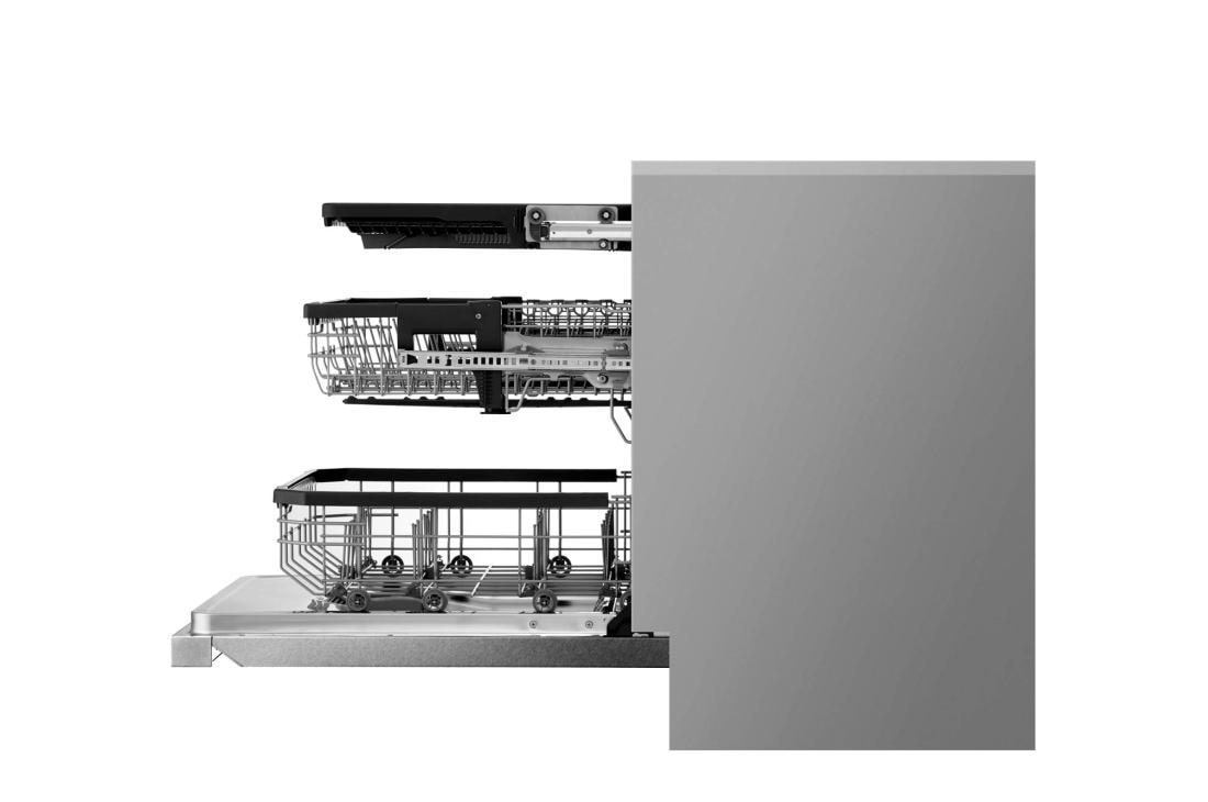 LG Lavaplatos| QuadWash™|  TrueSteam™| ThinQ™, Left angle view, LUDP8997SN, thumbnail 6