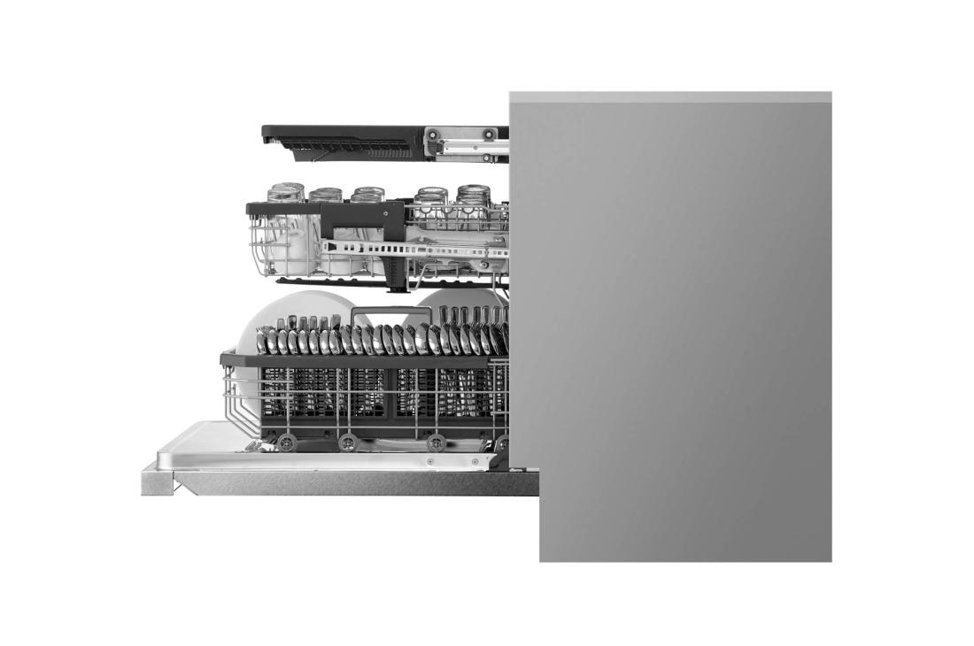 LG Lavaplatos| QuadWash™|  TrueSteam™| ThinQ™, Left Panel view, LUDP8997SN, thumbnail 8