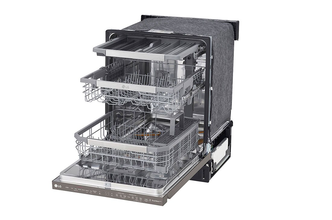 LG Lavavajillas LG QuadWash™ TrueSteam™ Empotre, Top right view, LDP6810BD, thumbnail 6