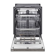 LG Lavavajillas LG QuadWash™ TrueSteam™ Empotre, Front view of door open, LDP6810BD, thumbnail 4