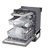 LG Lavavajillas LG QuadWash™ TrueSteam™ Empotre, Top perspective door open view, LDP6810BD, thumbnail 5