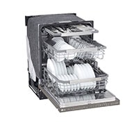 LG Lavavajillas LG QuadWash™ TrueSteam™ Empotre, Top perspective door open view, LDP6810BD, thumbnail 9