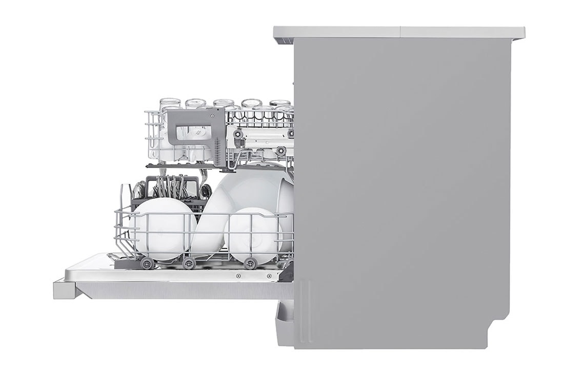 LG Lavavajillas LG QuadWash™ Libre de Empotre, Left Side door open view, LFDFD4441T, thumbnail 11