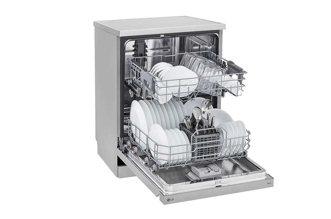 LG Lavavajillas LG QuadWash™ Libre de Empotre, Top perspective door open view, LFDFD4441T, thumbnail 5