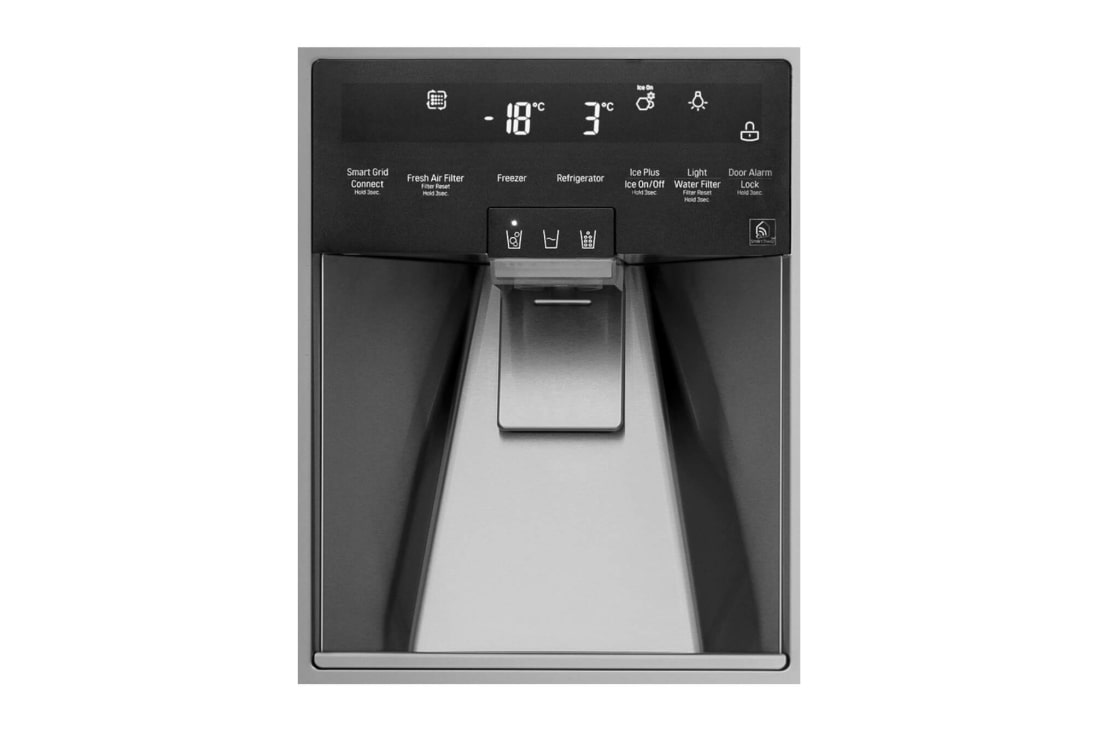 LG 24 pies cúbicos | French Door | Slim SpacePlus™ | Compresor lineal inverter | ThinQ™ , buttons & display view , LSFXC2476S, thumbnail 5