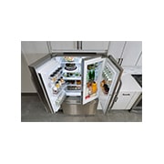 LG 24 pies cúbicos | French Door | Slim SpacePlus™ | Compresor lineal inverter | ThinQ™ , Top Inside view, LSFXC2476S, thumbnail 9