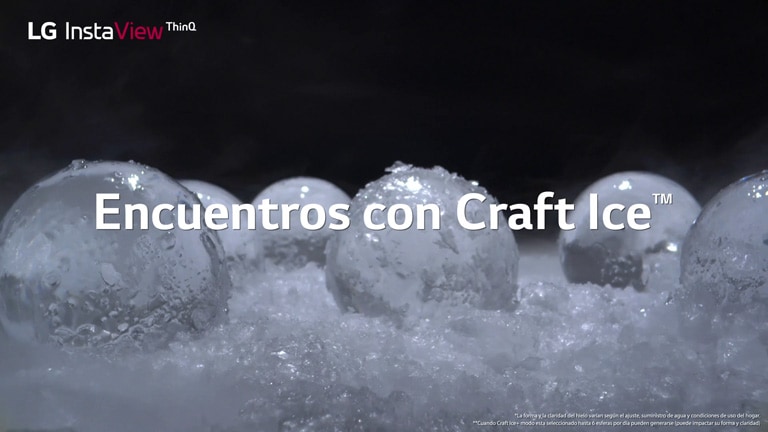 Imagen de varias esferas de Craft Ice exclusivo de LG