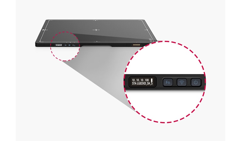 Control del estado del dispositivo a través del panel de visualización OLED.