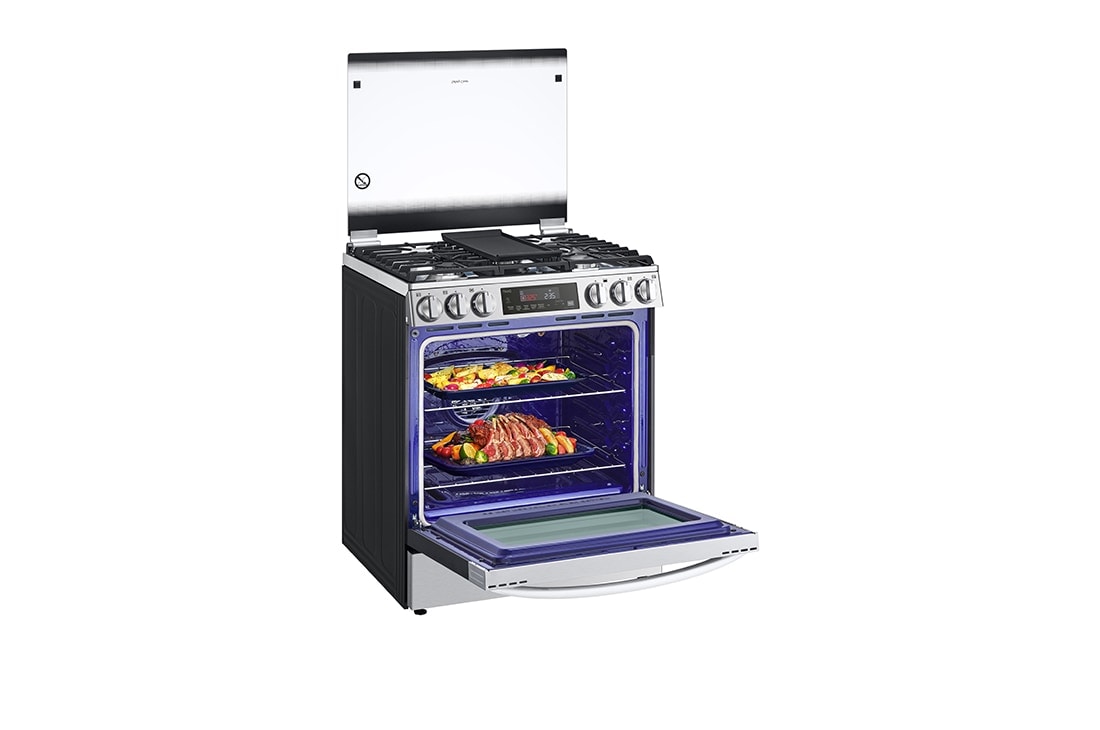 LG Estufa a Gas de 5.8 p³  5/Triple Quemador Freidora de aire ThinQ™ EasyClean , LRGL5845S, LRGL5845S, thumbnail 11