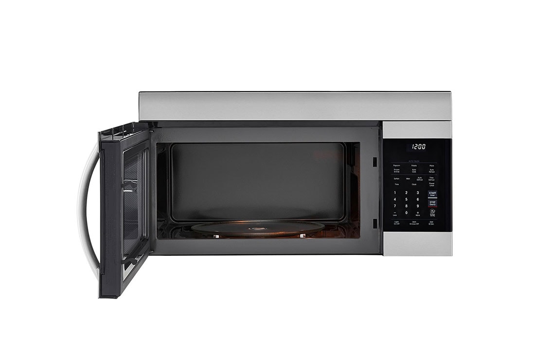 LG Microondas con extractor de 1.7p³ Over-the-Range con EasyClean®, FRONT VIEW WITH DOOR OPEN, LMV1764ST, thumbnail 6